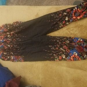 Floral Stretchy Harem Pants